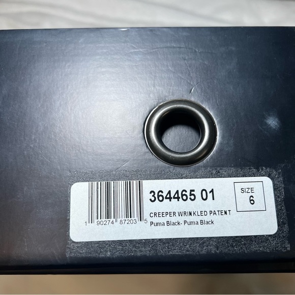 PUMA X Fenty Rihanna Creeper Wrinkled Patent Womens Trainers Black - Size: 6 - Picture 11 of 11